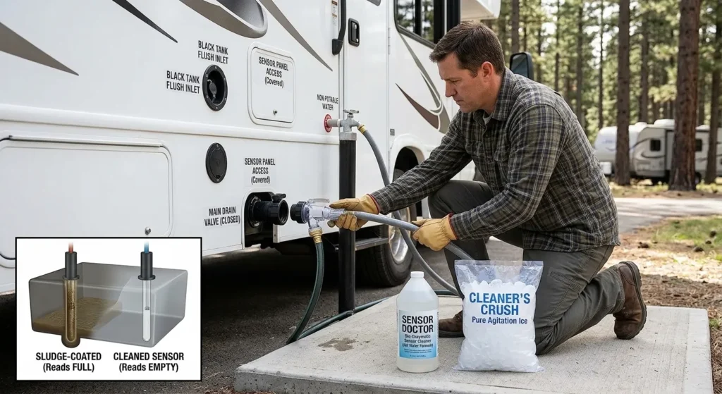 How To Clean RV Black Tank Sensors Without Removing
