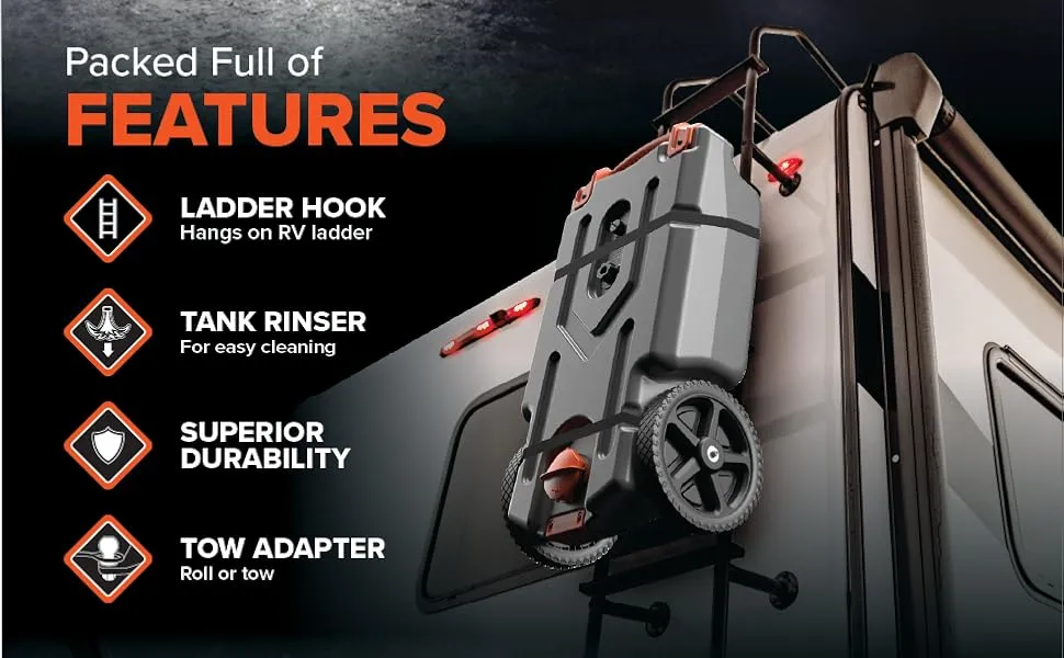 Key Features of Camco Rhino 36-Gallon Portable Holding Tank