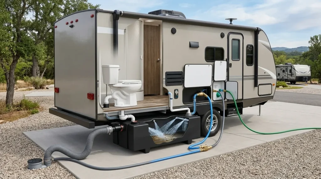 What Is a Built-In RV Black Tank Flush