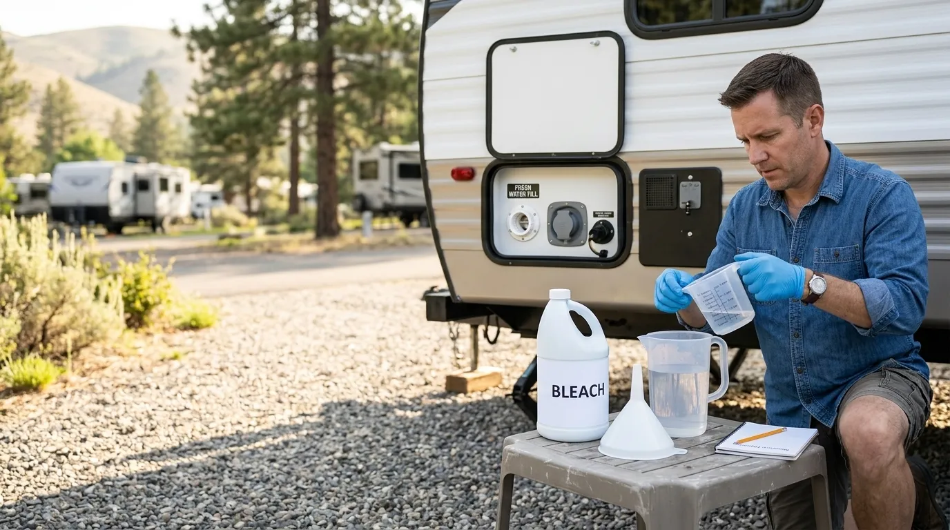 How Much Bleach To Clean RV Water Tank
