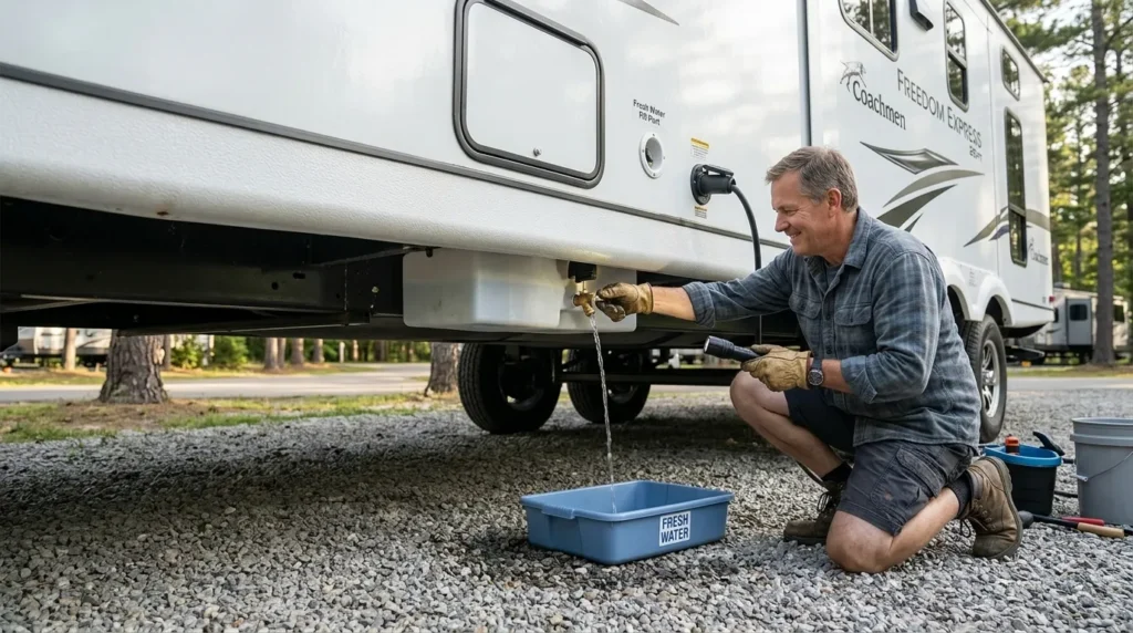 How To Drain RV Fresh Water Tank