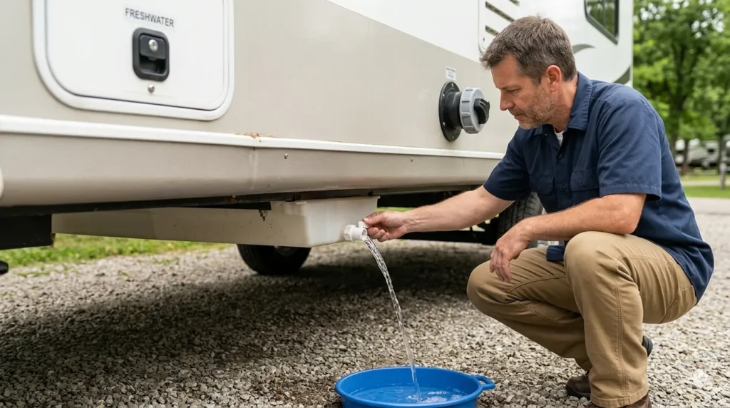 How To Empty Fresh Water Tank In RV