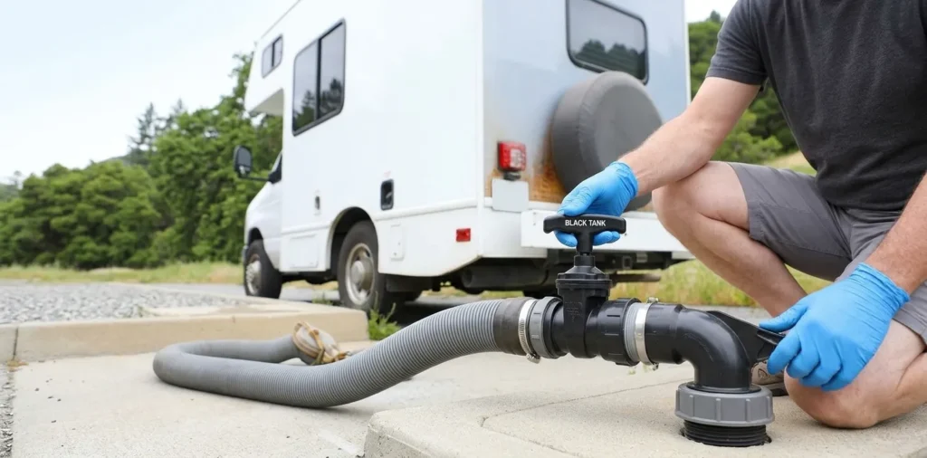 RV Black Tank Gate Valve