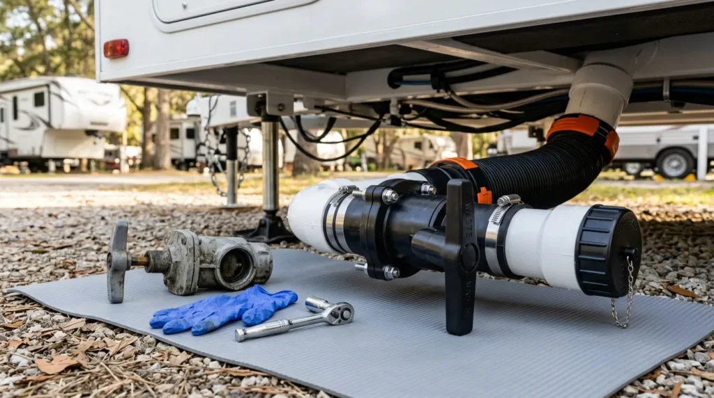 RV Dump Valve Replacement